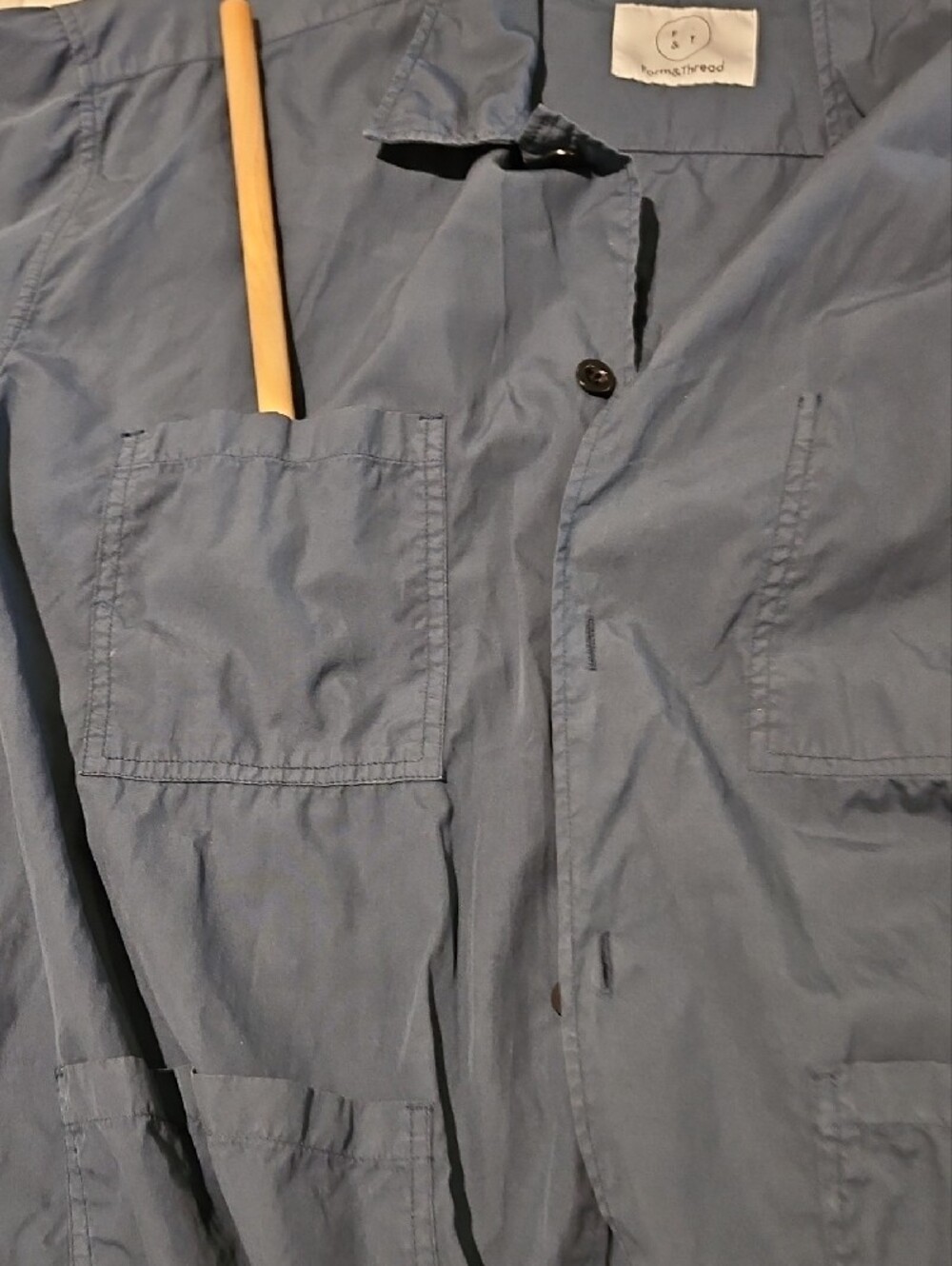 Casual Unisex Cotton Poplin Work Pocket Shirt Jacket0041 - Picture 9 of 11